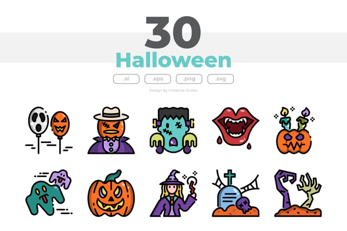 30 Halloween Icons