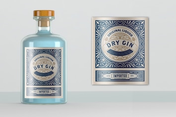Vintage Gin Label Layout 