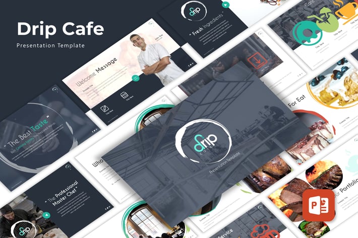 Drip Cafe - Restaurant PowerPoint Template