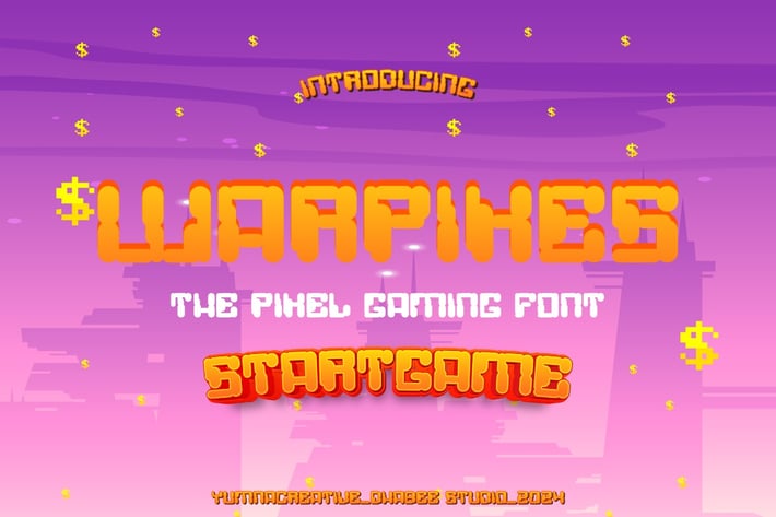 Warpixes - Pixel Gaming Font