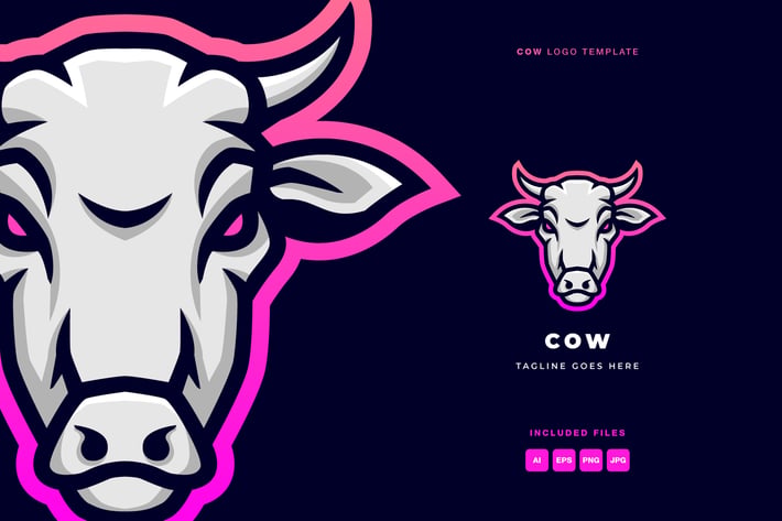 Cow Logo Template