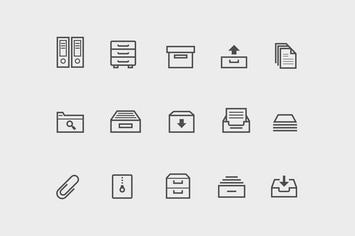 15 Archive and Filing Icons