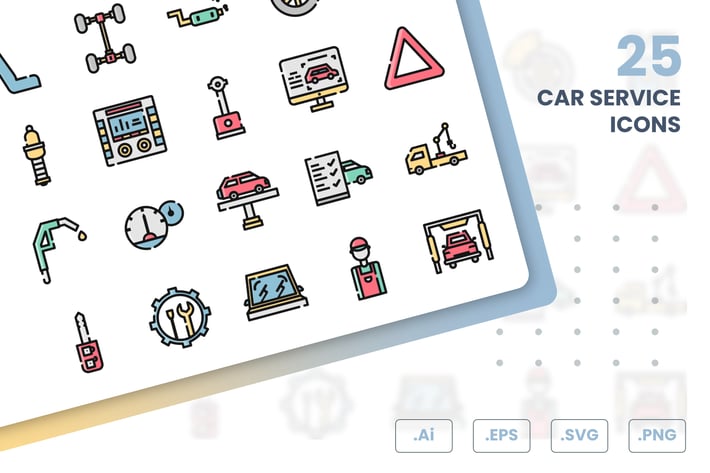 Car Service Icons Set