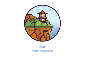 Clif vector illustration
