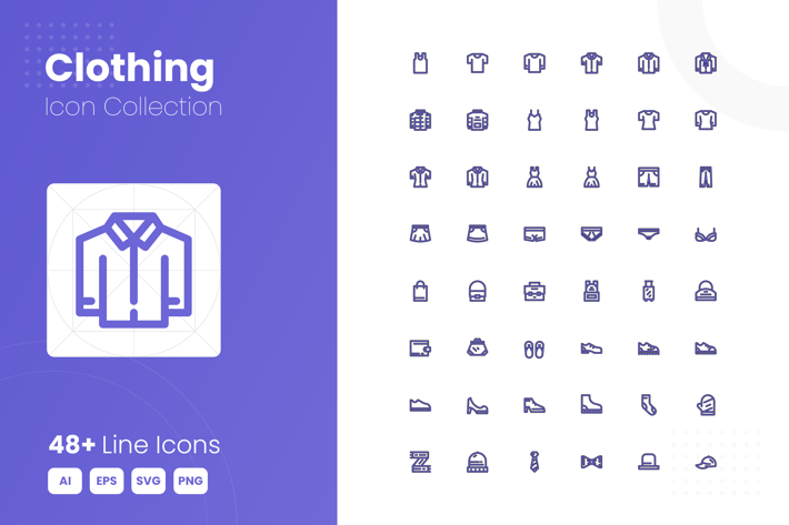 48 Clothing Icon Collection