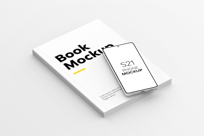Book & S21 Phone Mockup