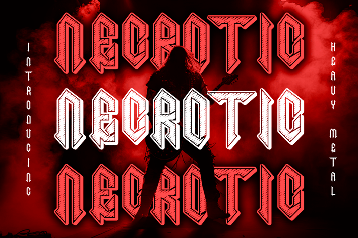 Necrotic - Heavy Metal Font