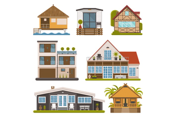 Set of Bungalows, Apartments and Houses