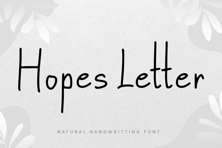 Hopes Letter Natural Font
