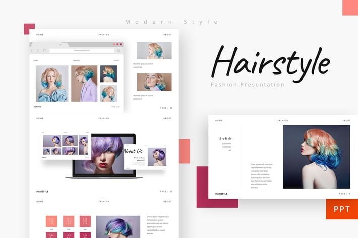 Hairstyle - Beautiful Powerpoint Template