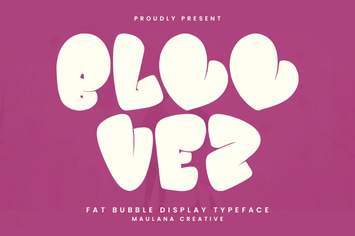 Bloovez Fat Bubble Display Typeface Valentine Font