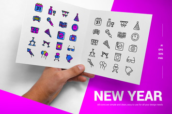 New Year - Icons