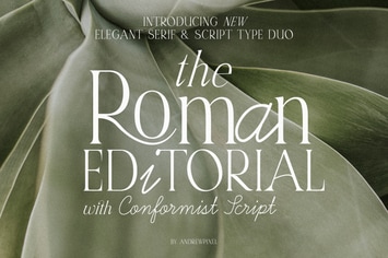 Roman Editorial + Script Elegant Font Duo