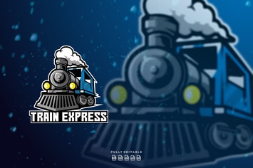 Train Express Mascot Logo