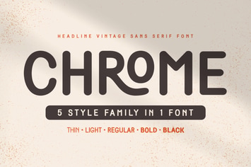 Chrome - Headline Vintage Sans Serif Font