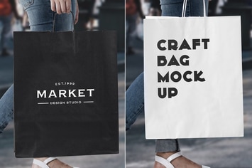 Urban Shopping Bag Mock Up