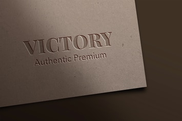 YDM Embossed and Pressed Logo Mockup