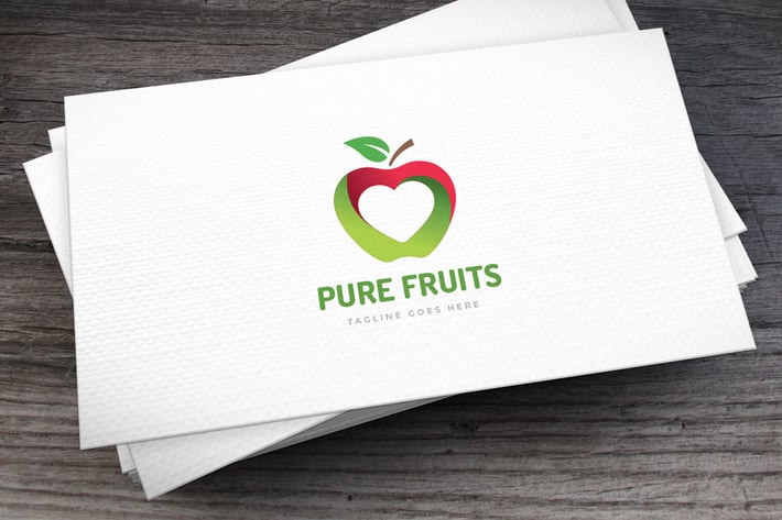 Pure Fruits Logo Template