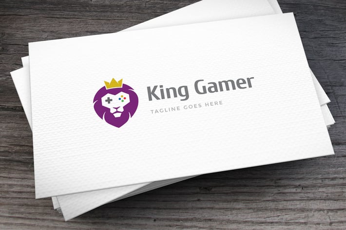 Lion Gamer Logo Template