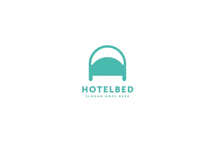 Hotel Bed Logo Template