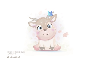 Cute Deer Illustration