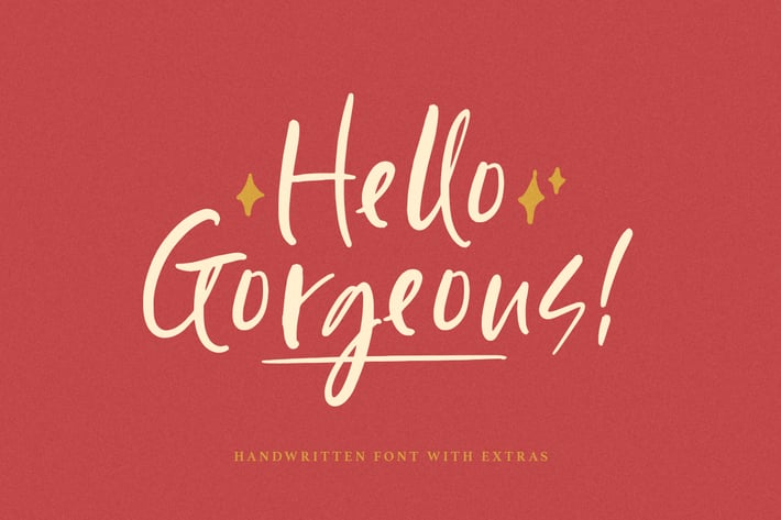Hello Gorgeous - Handwritten Font