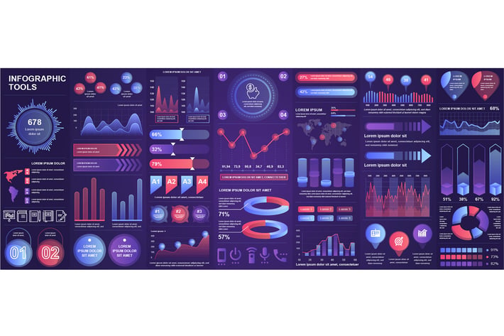 Dark Infographics Presentation Template