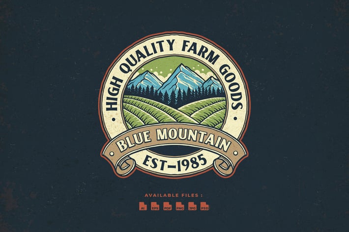 Montain Vintage Badge Logo