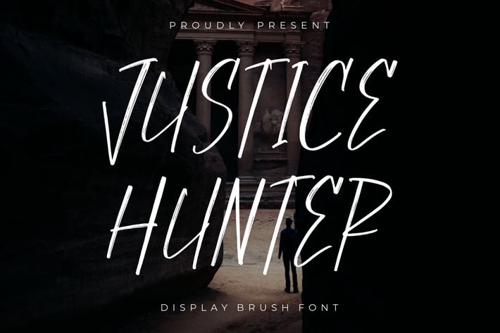 Justice Hunter Display Brush Font 