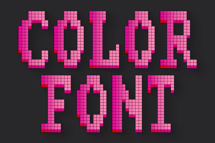 Pixel 2 - Color SVG Font