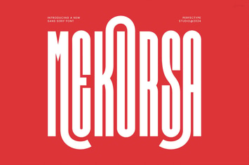 Mekursa Modern Futuristic Ligature Sans Serif Font