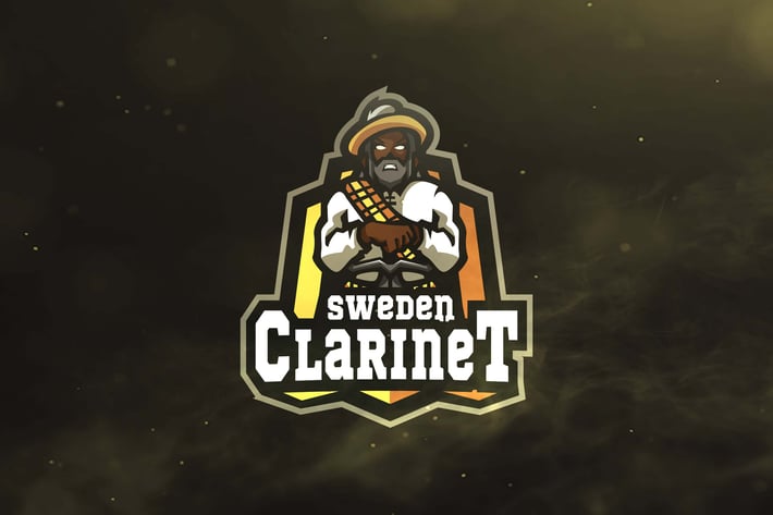 Sweden Clarinet Sport and Esports Logos