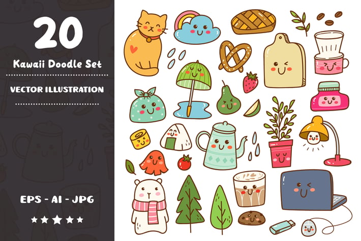 Kawaii Doodle Set