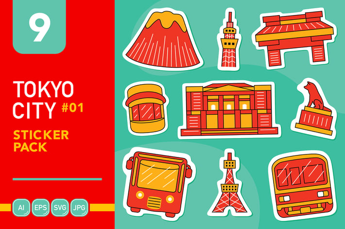 Tokyo City #01 Sticker Pack