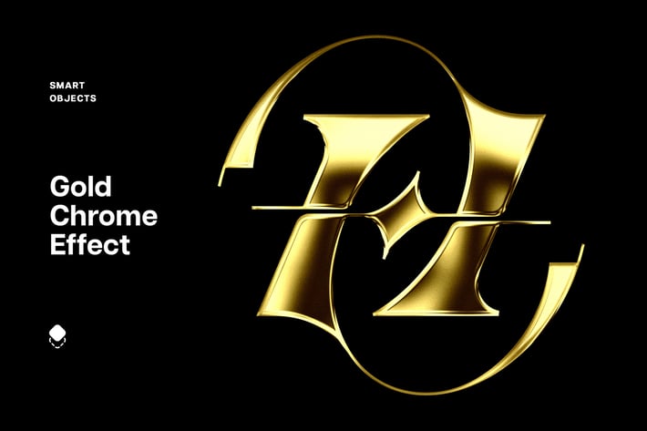 Golden Chromatic Text & Logo Effect