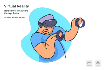 Virtual Reality Vector Illustration