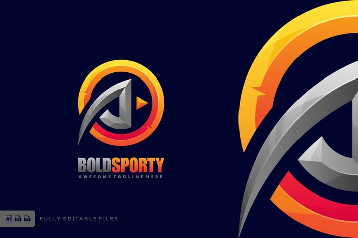 Bold Letter Icon Sport and esports Logo Template