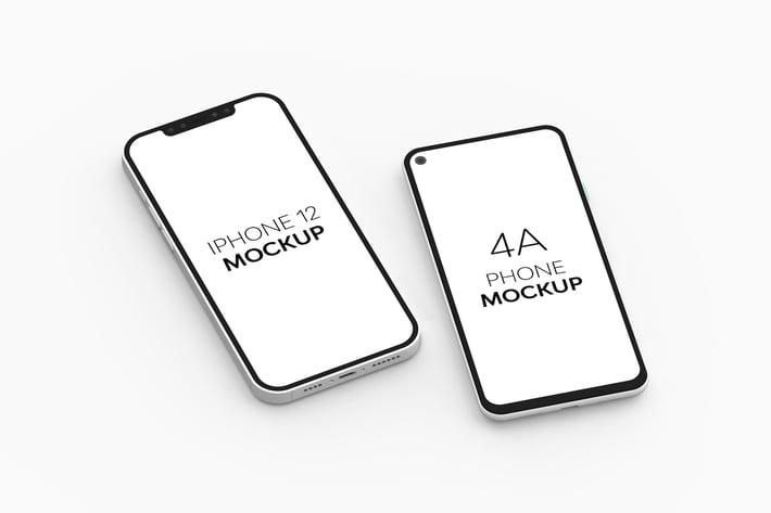 4A Phone & iPhone 12 Mockup
