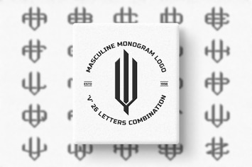 V (A-Z) Monogram Logo Creator Pack Vol.4