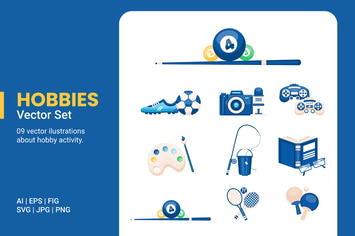 Hobbies Vector Set