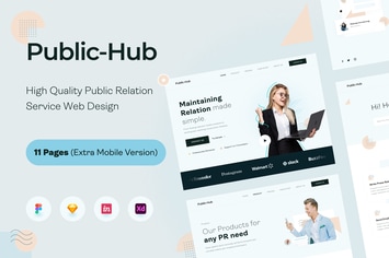 Public-Hub Landing Page UI KIT