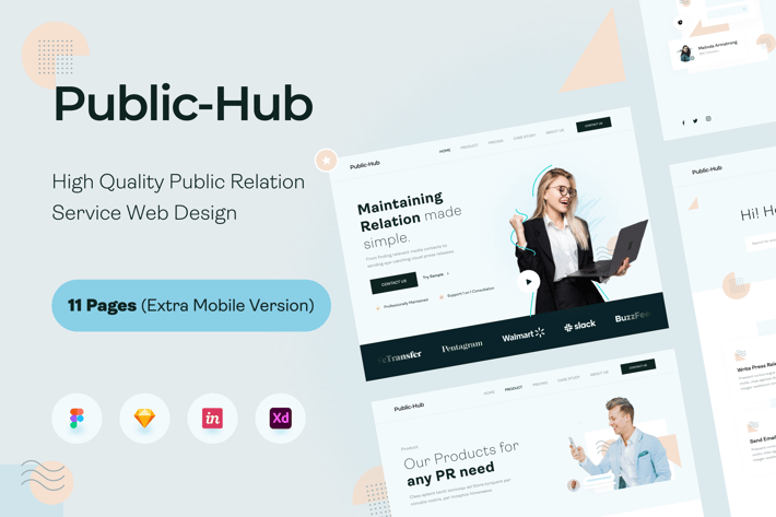 Public-Hub Landing Page UI KIT