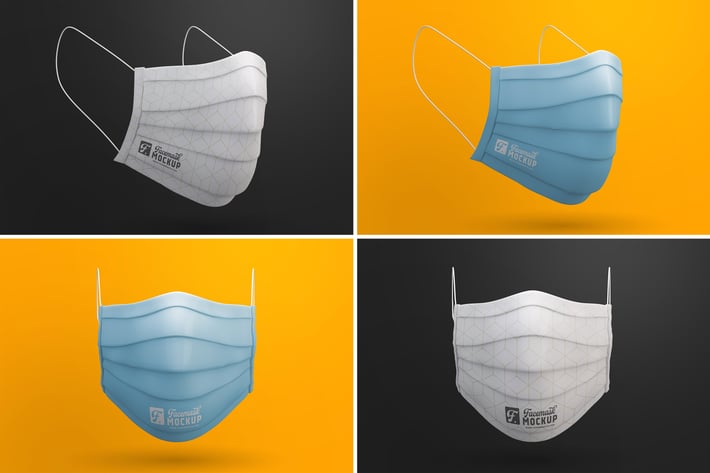 Medical Face Mask Mockup Templates