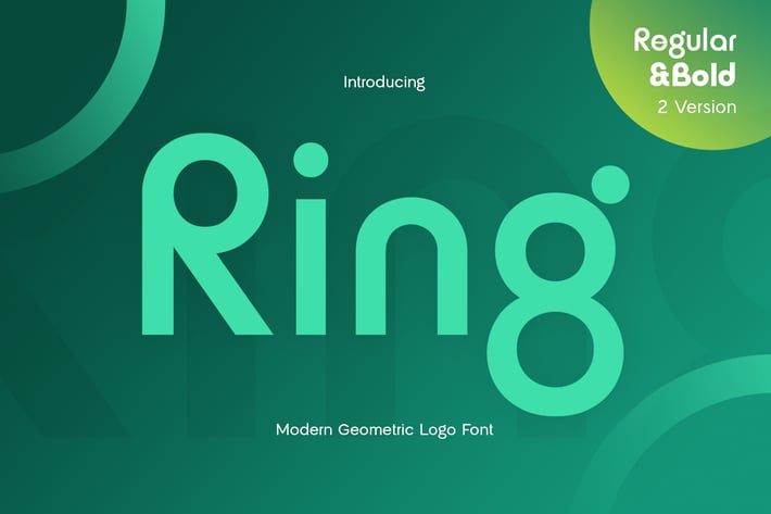 Ring - Modern Geometric Logo Font