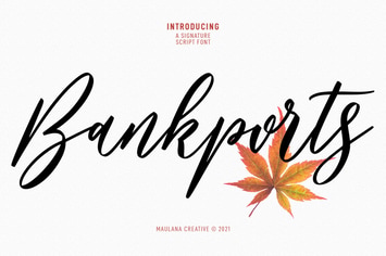 Bankports Signature Sript Font