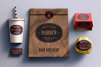 Fast food branding mock-up