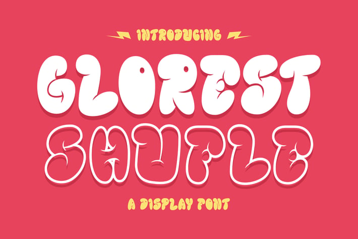 Glorest Shufle A Display Font 