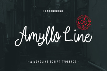 Amyllo Line - A Monoline Script Typeface