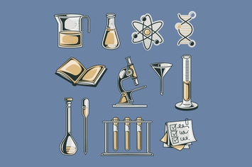 Laboratory Illustration Set 