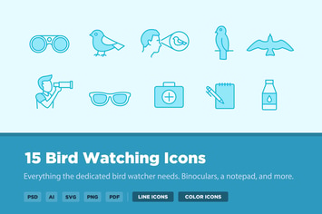 15 Bird Watching Icons